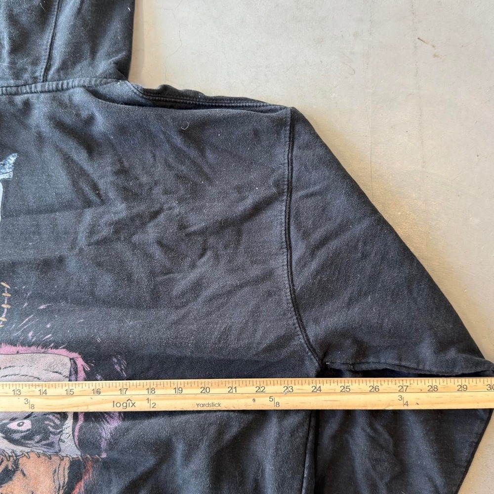 Vintage Y2K faded black skater hoodie - Picture 4 of 6